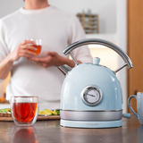 Cecotec Thermosense 420 Vintage Light Blue, Wasserkocher hellblau/edelstahl, 2.200 Watt, 1,8 Liter
