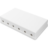 Digitus Konsolidierungs-Punkt Gehäuse, für 6x Keystone Module weiß, Aufputzbox, 6-Port