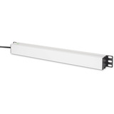 Digitus Steckdosenleiste 19" PDU mit Aluminiumprofil, 9-fach, Vorsicherung schwarz/aluminium, 2 Meter Kabel, 1 HE, 10A, Kaltgerätestecker C14