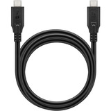 goobay USB4 Gen 3x2 Kabel, USB-C Stecker > USB-C Stecker, 40Gbit/s schwarz, 2 Meter, PD, Laden mit bis zu 100 Watt