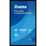iiyama ProLite T4329AS-B1AG, LED-Monitor 108 cm (42.5 Zoll), schwarz (matt), UltraHD/4K, VA, Touchscreen, Android, USB-C