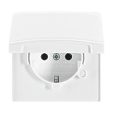 Busch-Jaeger Schutzkontakt-Steckdosen-Einsatz Schuko Typ F Unterputz mit Durchschleiffunktion IP44 weiß (glänzend), Retail
