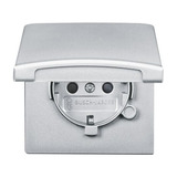 Busch-Jaeger Schutzkontakt-Steckdoseneinsatz 20 EUGKB-33-101 aluminium, Retail