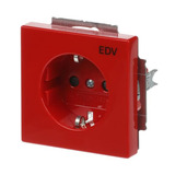 Busch-Jaeger Schutzkontaktsteckdose CEE 7/3 Typ F Einsatz 20 EUCKS DV 12 82101 rot, Retail