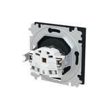 Busch-Jaeger Steckdose mit Erdungsstift Schutzkontaktstift mit Steckanschluss schwarz (matt), Retail