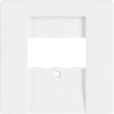 Busch-Jaeger Zentralscheibe Daten- und Sprachanschluss für Universal-Anschluss-Einheiten und Lautsprecher, Abdeckung weiß (glänzend), Retail