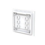 Busch-Jaeger Zentralscheibe sechsfach beleuchtbar, Zentralplatte weiß, Retail