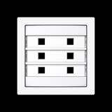 Busch-Jaeger Zentralscheibe sechsfach beleuchtbar, Zentralplatte weiß, Retail