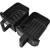 Cosori Heißluftfritteuse Dual Basket CAF-R901-AEU schwarz, 1.750 Watt, 2 Körbe je 4,25 Liter, mit Sichtfenster