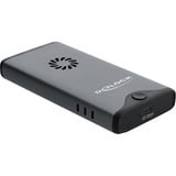 DeLOCK USB-C 40 Gbps für M.2 NVMe PCLe SSD mit Lüfter, Laufwerksgehäuse grau/schwarz, werkzeugfrei