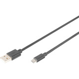 Digitus USB 2.0 Anschlusskabel USB-A (Stecker) > Micro-USB (Stecker) schwarz, 1 Meter