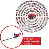 EINHELL Power X-Change Akku-Heckenschere GC-CH 1855/1 Li-Solo, 18Volt rot/schwarz, ohne Akku und Ladegerät