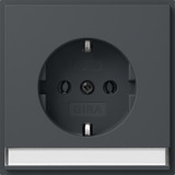 Gira GIRA SCHUKO-Steckd. BSF + SH (IP20) Gira TX_44 446267, Steckdose anthrazit, Retail