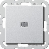 Gira Wippschalter Ausschalter 2-polig Kontrollfunktion aluminium, Retail