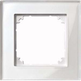 Merten Rahmen aus Glas, einfach, brillantweiß, Typ 489119, glänzende Oberfläche, IP20, IK02 weiß (glänzend), Retail