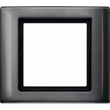 Merten Rahmen einfach, glänzend, Kunststoff, Thermoplast, Schutzart IP44, Schlagfestigkeit IK02 anthrazit, Retail