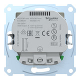 Merten Schutzkontakt-Steckdose Typ F mit USB Ladegerät und Schraubbefestigung MEG2367-0319 weiß (glänzend), Retail