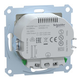 Merten Schutzkontakt-Steckdose Typ F mit USB Ladegerät und Schraubbefestigung MEG2367-0319 weiß (glänzend), Retail