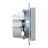 Merten Schutzkontakt-Steckdose mit Schraub-Liftklemmen aluminium, Retail