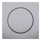 Merten Zentralplatte eds mit Drehknopf Typ MEG5250-6036 für Dimmer, lackierter Thermoplast edelstahl, Retail