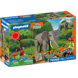 PLAYMOBIL 72068 Elefant mit Tierpfleger, Konstruktionsspielzeug 