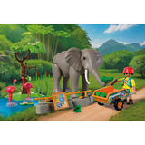 PLAYMOBIL 72068 Elefant mit Tierpfleger, Konstruktionsspielzeug 