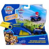 Spin Master Paw Patrol - Pup Squad Launcher mit Chase und Ryder Fahrzeugen, Spielfahrzeug 