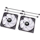Thermaltake CT140 ARGB Sync PC Cooling Fan, Gehäuselüfter schwarz, 2er Pack, 140 mm