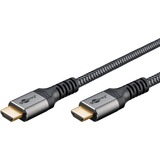 goobay Plus High-Speed-HDMI-Kabel mit Ethernet, 4K @ 60Hz grau, 2 Meter