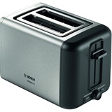 Bosch Kompakt-Toaster DesignLine TAT3P420DE edelstahl/schwarz, 970 Watt, für 2 Scheiben Toast