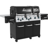 Broil King Gasgrill Regal 690 - BUNDLE schwarz/edelstahl, mit Infrarot-Seitenbrenner und Heckbrenner, inkl. Gussplatte und Schutzhülle