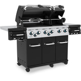 Broil King Gasgrill Regal 690 - BUNDLE schwarz/edelstahl, mit Infrarot-Seitenbrenner und Heckbrenner, inkl. Gussplatte und Schutzhülle