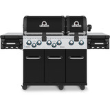 Broil King Gasgrill Regal 690 - BUNDLE schwarz/edelstahl, mit Infrarot-Seitenbrenner und Heckbrenner, inkl. Gussplatte und Schutzhülle
