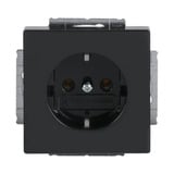 Busch-Jaeger Steckdose CEE 7/3 Typ F mit Erdungsclips, 16 Ampere, 250 Volt, Unterputz, 1-fach anthrazit, Retail