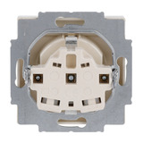 Busch-Jaeger Steckdosen-Einsatz Schutzkontakt Erdungsclips 2-polig mit Beschriftungsfeld 16 Ampere weiß, Retail