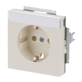 Busch-Jaeger Steckdosen-Einsatz Schutzkontakt Erdungsclips 2-polig mit Beschriftungsfeld 16 Ampere weiß, Retail