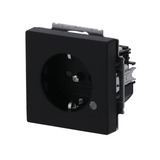 Busch-Jaeger Steckdosen Einsatz mit LED und erhöhtem Berührungsschutz schwarz, Retail