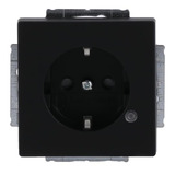 Busch-Jaeger Steckdosen Einsatz mit LED und erhöhtem Berührungsschutz schwarz, Retail