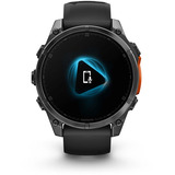 Garmin fēnix 8 - 47 mm, AMOLED, Smartwatch Schwarz/Schiefergrau, Silikon-Armband, Edelstahl