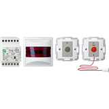 Merten Behinderten-WC-Set mit Ruf-Taster, Abstelltaster, Zimmersignalleuchte und Netzteil weiß (glänzend), Retail