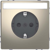 Merten Schutzkontakt-Steckdose mit Schriftfeld nickel, Retail