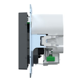 Merten Schutzkontakt Steckdose mit USB Ladegerät, Unterputz, 16 Ampere, 250 Volt, MEG2366-0414 anthrazit, Retail