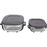 Ninja CRISPi 4-in-1 tragbare Glas-Heißluftfritteuse "Salbei" graugrün/transparent, 1.700 Watt, 2 Körbe 1,4 und 3,8 Liter