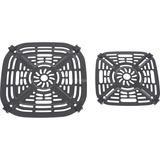 Ninja CRISPi 4-in-1 tragbare Glas-Heißluftfritteuse "Salbei" graugrün/transparent, 1.700 Watt, 2 Körbe 1,4 und 3,8 Liter