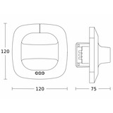 Steinel Präsenzmelder Dual Hochfrequenz Unterputz Wand Sensor COM1 Ein/Aus weiß, Retail