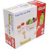 VEDES Salat-Set aus Holz, 30 Teile, mit Schüssel, Salatblättern, Gemüse, Löffeln und Flasche, Sets holz