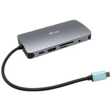 i-tec USB-C Metal Nano 4K Docking Station, Dockingstation grau, HDMI, VGA, LAN, Power Delivery, mit Ladegerät