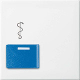 Busch-Jaeger Zentralscheibe alpin, Abdeckung weiß, Retail