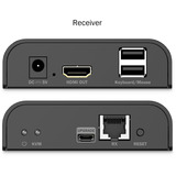 Digitus HDMI KVM IP Extender Set, KVM-Switch schwarz, 4K/60Hz