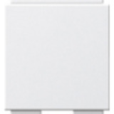 Gira Universal-Blindabdeckung für Abdeckung Modular Jack 2fach mit 30° Schrägauslass und Beschriftungsfeld weiß, Retail